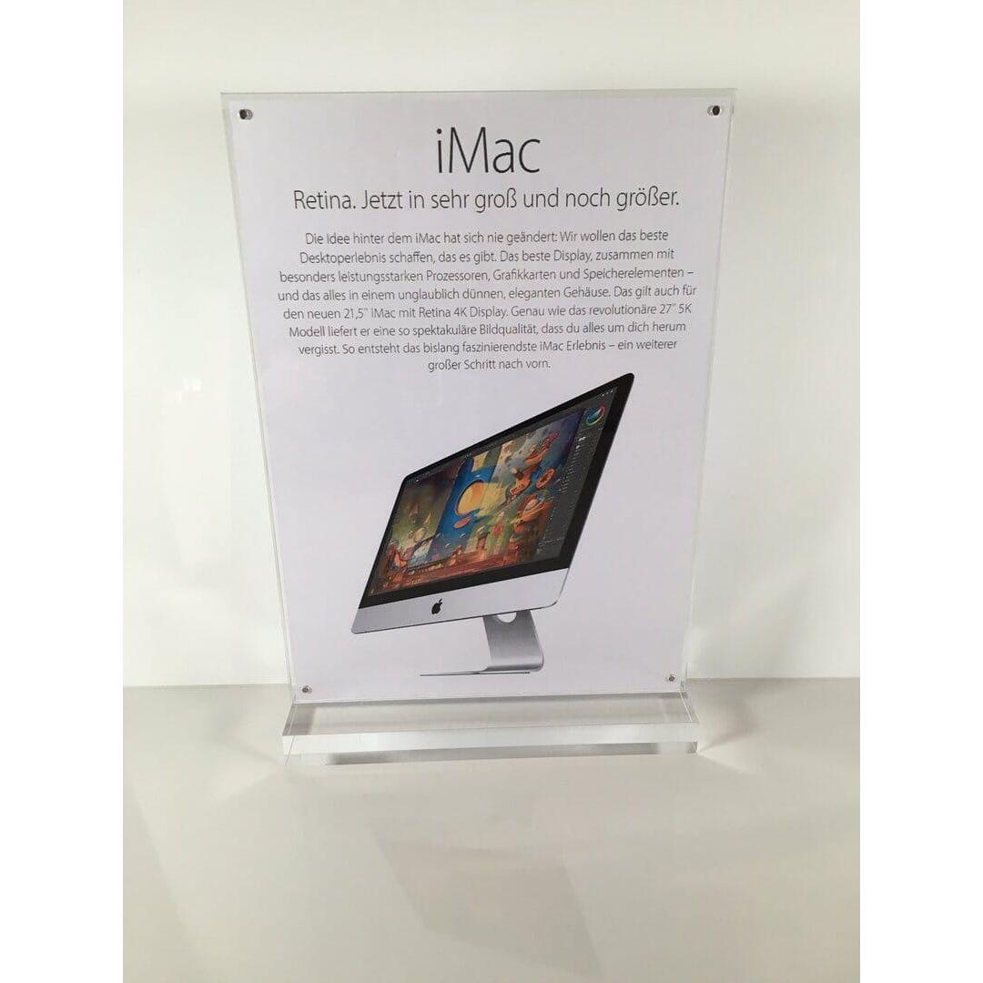 Acrylglas Aufsteller A4 215 x 60 x 320mm - EastekOnlineshop