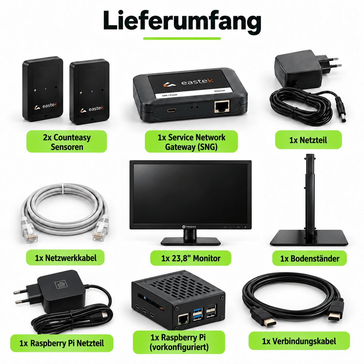 Kundenzähler & Besucherampel | Counteasy Wireless ALL IN ONE Set V3 - EastekOnlineshop