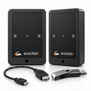 Counteasy USB V3 Kundenzähler Set mit Sender, Empfänger, USB-Datenkabel, USB-Adapter und USB-Stick für die Besucherzählung