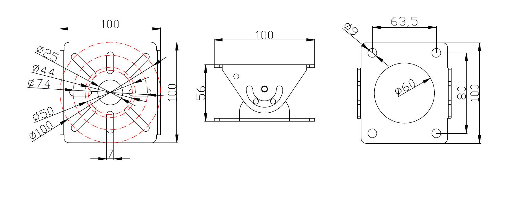 Schrägdecken Adapter schwarz für Teleskop - Deckenhalter - EastekOnlineshop
