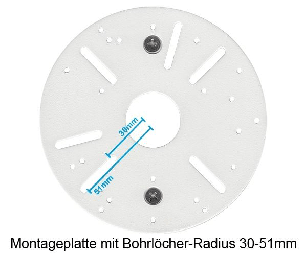 Teleskop - Deckenhalter Weiß / Mini für Xovis / AXIS - EastekOnlineshop