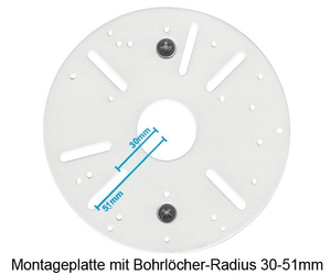 Teleskop - Deckenhalter Weiß / Mini für Xovis / AXIS - EastekOnlineshop