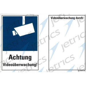 Aufkleber "Achtung Videoüberwachung!" - EastekOnlineshop